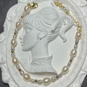 Gold Tone Mixed Freshwater Pearl Bracelet